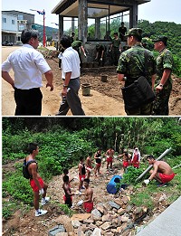 「85雨災」密集投入人力、物力救災,各受災區域近日陸續恢復原狀,臨時編制的災後復原小組已完成階段性任務,縣府也再次感謝軍方支援及民間業者主動投入救災工作,各災防單位人員、清潔隊員們的辛勞。(圖/文:曹重偉)