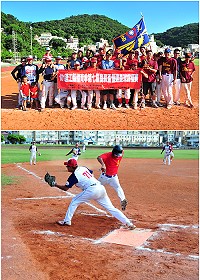 第7屆縣長盃慢壘賽決戰之日激烈登場!出現不少從外野直傳本壘想要刺殺跑者的精彩鏡頭。(圖/文:曹重偉)