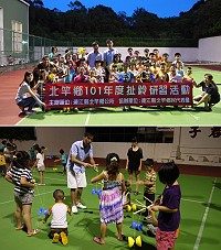 北竿鄉公所邀請扯鈴高手陳永晴來馬指導小朋友。(圖:北竿鄉公所提供)
