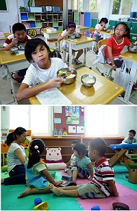 東引國中小暨幼兒園開學日,正常教學,不受尚有學生滯台未歸的影響。(圖/文:陳其敏)