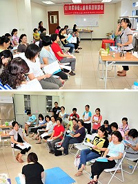 經過為期2個月的密集訓練,連江縣101年保母人員專業資格訓練圓滿落幕,在專業講師引領下,已經都抓住保母考試的要領,最後1週上課時間都在由學員進行術科演練。(圖/文:曹重偉)