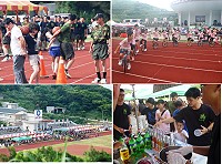 東湧高粱酒節美食嘉年華園遊會,軍民吃得開心、玩得盡興,氣氛非常熱鬧。(圖/文:陳其敏)