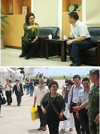 　高雄市長陳菊昨訪問馬祖，探視高雄籍子弟兵。（圖／文：邱竟瑋）