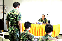 　馬防部王副指揮官期許與會官兵未來能成為優秀的連長。（圖／文：宋韋廷）