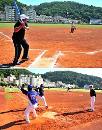 101年連江縣運動會慢速壘球賽事昨天盛大開戰,共有4支菁英勁旅參加,縣長楊綏生到場致詞及開球,首日3場就打得火熱,值得前往一觀。(圖/文:曹重偉)
