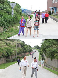 體委會15日在東莒舉辦健行活動藉以提升運動風氣。(圖/文:林冰芳)