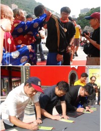 　2012年馬祖秋慶「牛角做出幼」昨天登場，近150位馬祖高中學生通過成年禮。這也是一場信仰與文化、娛樂結合的體驗活動。（圖／文：邱竟瑋）