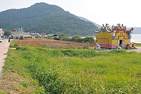 　&#22338;里天后宮周邊空地展開景觀美化工程。（圖／文：陳鵬雄）