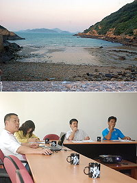 馬祖南竿復興村澳口海堤海岸環境改善工程日前完成細部設計,縣府昨召開會議進行最後確認。(圖/文:邱竟瑋)