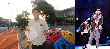 「超級偶像」校際爭霸賽第三名,以饒舌歌曲聞名的李松樺日前分發馬祖服役,在中正國中小擔任替代役。(右圖:引用自李松樺粉絲團、左圖:邱竟瑋)