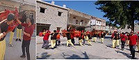 八德市六位大人蕭王爺進香團在坂里境內拜謁祖殿及遶境巡安。(圖:白馬尊王廟管會提供)