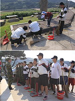 東引指揮部舉辦愛民打掃活動,齊心協力美化巷弄街衢,以落實「軍民一家」的宗旨。(圖:黃耀輝/文:李家宇)