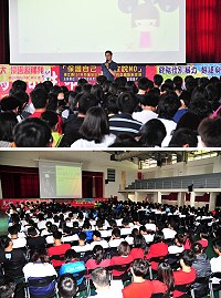 為導正青少年正確性觀念,縣府民政局特別前往馬祖高中舉辦「保護自己、勇敢說NO」兒童及少年性侵害暨性交易宣導,邀請到張老師基金會講師莊禮聰抵馬主講,指導性交易防制條例、性侵害犯罪防治法等相關規定。(圖/文:曹重偉)