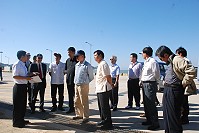 交通部長毛治國昨天會同立法院交通委員會訪問馬祖,關心馬祖電信大樓進度,地區府會前往會勘。(圖/文:邱竟瑋)