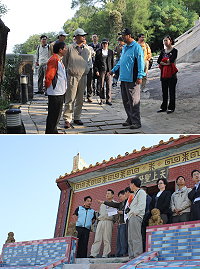 　縣府召開莒光基層建設座談會，副縣長陳敬忠等一行人先抵達東莒關心地方需求。（圖／文：林冰芳）