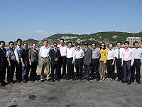 　縣長陪同交部相關首長拜會福州市府，並前往黃岐考察，盼促成馬祖－黃岐航線通航。（圖：連江縣議會提供）