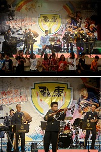 國防部陸軍司令部軍樂團為東引軍民帶來耳目一新的精彩表演。(圖/文:陳其敏)