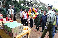 　祭祀典禮由馬防部任指揮官擔任主祭，場面莊嚴肅穆，官兵們心中皆充滿對前輩的追思。（圖／文：宋韋廷）