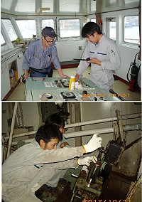 連江航業邀請臺馬輪平衡翼原廠技師來台檢修平衡翼,經過調整檢修後,出港測試確認平衡翼恢復正常動作,部分老舊建議更換零件,待廠商報價審核過後,預計11月底一併更新。(圖:連江航業提供)
