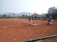 101年度全民運動會,男子慢速壘球團體賽馬祖遇上嘉義縣,以2比6落敗。(圖:縣府教育局提供)