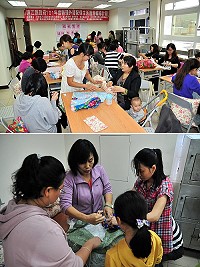 連江縣婦女會手工藝品製作特別推出抱枕DIY研習,由地區裁縫好手李秀英主持,指導學員如何製作出柔軟舒適又美觀的抱枕。(圖/文:曹重偉)