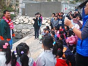 　東引國小師生與夢想同行，徐京坤分享海上的冒險壯舉。（圖／文：陳其敏）