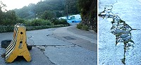 「南竿鄉經國先生紀念館至志清電廠段整建工程」為縣府向中央提報的道路工程之一,此路段歷經多年使用,出現了破損現象。(圖/文:邱竟瑋)