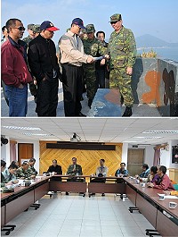 議長陳貴忠邀縣府、馬防部及北竿各界現勘討論塘岐靶場遷移案,達成初步共識。(圖/文:陳鵬雄)
