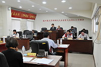 　北竿鄉代會定期會開議，鄉長周瑞國率各課主管向代表會提出施政報告及說明。（圖／文：陳鵬雄）