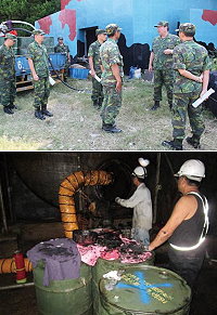 馬港廢油槽內部有8顆油槽存有油料,為避免污染環境,任指揮官親自至現場勘察指導,目前已完成清洗,澈底解決漏油污染疑慮。(圖/文:宋韋廷)