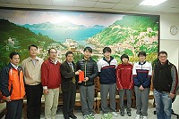 馬祖高中學子參加第28屆福州市青少年科技創新大賽進入複賽,參賽選手將於11月30日進軍大陸參加面試,縣長楊綏生昨天接見參賽師生,預祝旗開得勝。(圖/文:邱竟瑋)