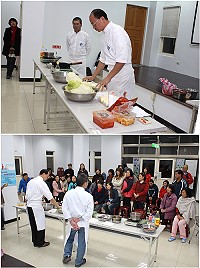 　觀光局舉辦「美力學苑和風套餐社區工坊」課程，邀請名廚親自傳授在地食材變身高級日式料理的手法。（圖／文：林冰芳）