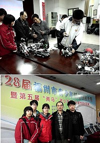 馬祖高中參加對岸舉辦的第28屆福州市青少年科技創新大賽,學生在進行分組答辯詢問充分表達自己想法與自信,均受到評審的肯定與讚賞,各項參賽作品皆列入一等獎候選項目。(圖:馬祖高中提供)