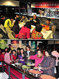 2012無肉日活動昨晚在日光海岸登場,縣長楊綏生夫婦、副縣長陳敬忠、指揮官任季男都到場與來賓們共同享用;強調是以在地無毒耕作所生產之食材,做出具有在地特色的低碳料理,讓大家大快朵頤。(圖/文:曹重偉)