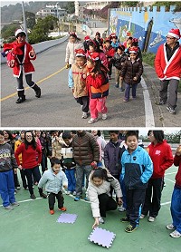 　走入社區．連結校家。（圖：敬恆國中小提供）