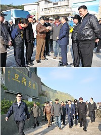 行政院長陳冲首度訪視北竿地區並聽取多項交通建設簡報。(圖/文:陳鵬雄)
