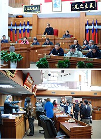 　縣議會第5屆第6次定期大會昨天順利閉會，議長陳貴忠感謝縣府在大會期間的全力配合，並期許離島博弈專法早日通過，以突破馬祖長期以來的交通瓶頸。（圖／文：劉秋月）
