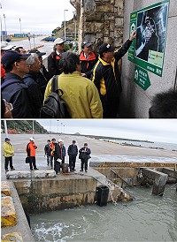 府會邀專家現勘白沙浮動碼頭設置地點並聽取當地船主漁民意見。(圖/文:陳鵬雄)