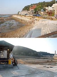 　南竿鄉清水濕地正興建入口廣場平台，以親水性與融合周遭景觀為訴求，屆時可方便民眾前往觀察濕地生態。（圖／文：邱竟瑋）