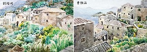 邊城畫室學員參加國稅局101年度「鬥陣來比畫」繪畫比賽,學員劉增鴻、曹雅涵兩人都越級比賽,作品皆獲佳作肯定。(圖:邊城畫室陳振輝提供)