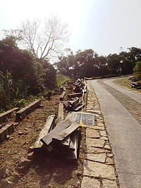 津仁步道修繕工作開跑,由縣府觀光局納入馬祖觀光旗艦計畫工程項目之一,預計年中完成,給民眾一段安全踏青、看海的濱海景觀步道。(圖/文:劉秋月)