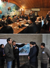 總統馬英九訪視北竿,關心芹壁民宿發展及北竿機場擴建案。(圖/文:陳鵬雄)