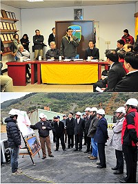 總統馬英九抵馬訪視全部安排視察機場、碼頭等重大交通建設,表示他對交通部規劃是全力信任與支持,也欣見南竿機場能有重大改善及增加班次,剩下3年多任期中要加速推動,讓馬祖建設能再向前進一大步。(圖/文:曹重偉)