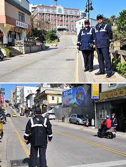 習慣不戴安全帽的機車騎士注意了!縣警局表示,南竿警察所已於昨天起執行不定期擴大臨檢,強力取締騎乘機車未戴安全帽。(圖/文:曹重偉)