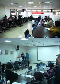 　馬祖32家民宿業者共同連署發起，昨天舉辦「馬祖民宿發展協會」成立大會，會議中討論協會章程定案後，依程序選出理、監事，最後推選出馬祖一青年民宿負責人莊順福為理事長。（圖／文：劉秋月）