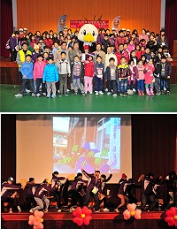 近日包括台北科技大學、育英醫護管理專科學校陸續抵馬舉辦活動營隊,嘉惠不少西區學子,馬祖境天后宮主委曾林官特別前往探視及致贈加菜金給兩校師生團隊,感謝青年學子跨海熱心與博愛精神。(圖/文:曹重偉)