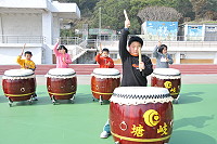 　塘岐國小鑼鼓隊利用寒假期間加強練習，正月將有兩場演出。（圖／文：陳鵬雄）