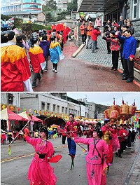 兩馬鬧元宵、民俗遶境打頭陣!遶境陣容集結約500人,隊伍長達2百多公尺,結合兩岸民俗遊藝陣頭及各式雜耍表演山隴境走透透,所到之處是充滿歡樂與趣味。(圖/文:曹重偉)