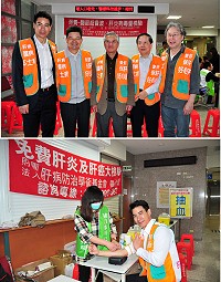 許金川教授(右二)馬祖行,團員跟馬祖也是有相當淵源,台大同學王大鈞(右一)及劉文俊(圖中)兩位醫師都在民國62年在馬服役,知名藝人翁家明(左一)則是在馬祖東引當兵。(圖/文:曹重偉)