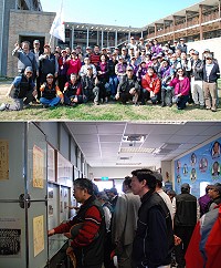 馬祖中學高中第3屆及初中第11屆的40週年同學會,昨天近百人分別從兩岸三地集合南竿,在母校馬中門口大聲唱起校歌,在校史館的畢冊中尋找互相的身影,不少人自國中畢業後第一次見面,彼此互相取笑都老了,但談笑間還是當年的同學情誼。(圖/文:劉秋月)